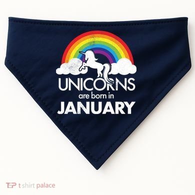 Unicorns Are Born In January USA-Made Doggie Bandana