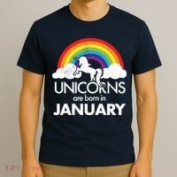 Unicorns Are Born In January T-Shirt thumb 3