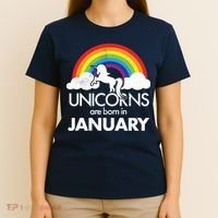 Unicorns Are Born In January T-Shirt thumb 4