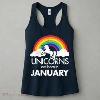 Unicorns Are Born In January Women's Tank Top thumb 3