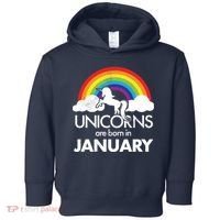 Unicorns Are Born In January Toddler Hoodie thumb 0