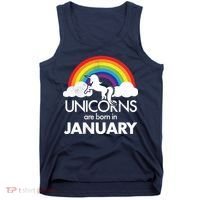 Unicorns Are Born In January Tank Top thumb 0