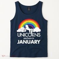 Unicorns Are Born In January Tank Top thumb 2