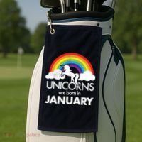 Unicorns Are Born In January Golf Towel thumb 2