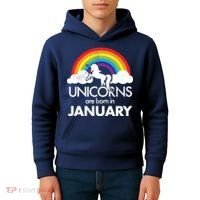 Unicorns Are Born In January Kids Hoodie thumb 4