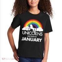 Unicorns Are Born In January Kids T-Shirt thumb 2