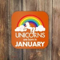 Unicorns Are Born in January Coaster thumb 0