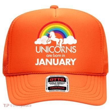 Unicorns Are Born in January Hat