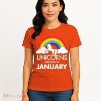 Unicorns Are Born in January Women's T-Shirt thumb 4