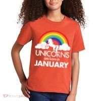 Unicorns Are Born in January Kids T-Shirt thumb 2