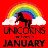Unicorns Are Born in January Santa Hat thumb 1