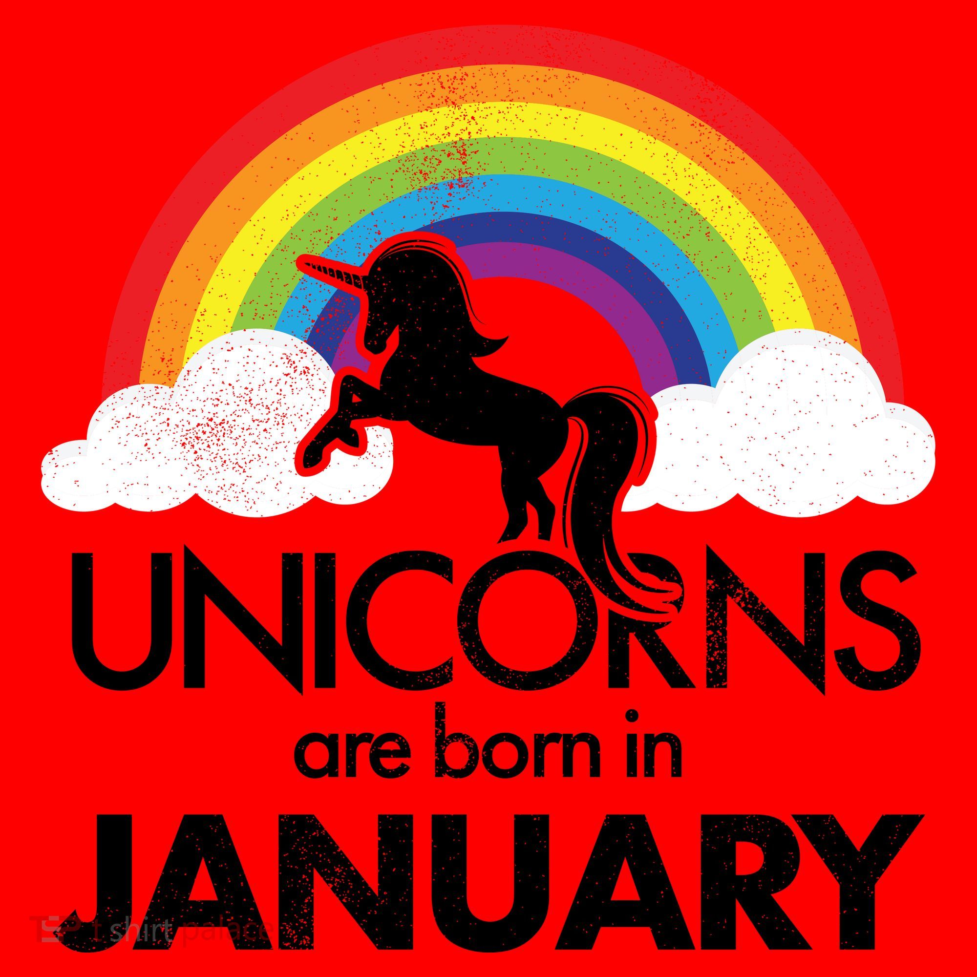 Unicorns Are Born in January Santa Hat
