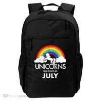 Unicorns Are Born In July Rainbow Retro Backpack thumb 0