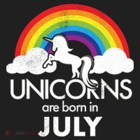 Unicorns Are Born In July Rainbow Retro Golf Towel thumb 3