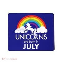 Unicorns Are Born In July Rainbow Retro Mousepad thumb 0