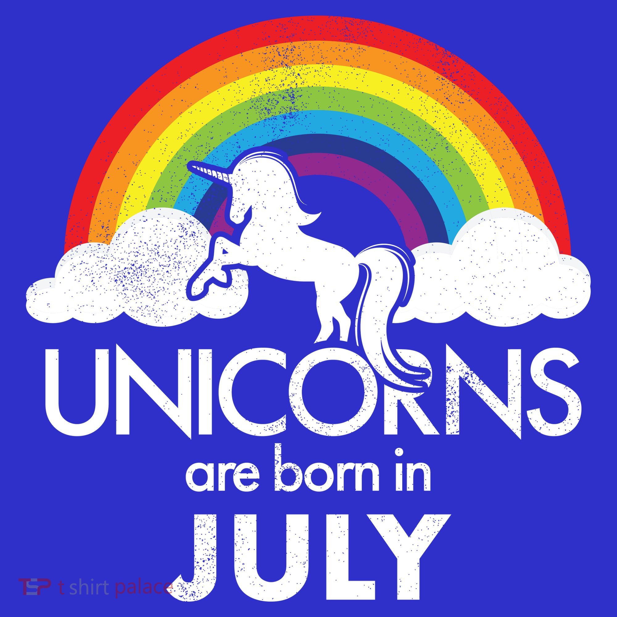 Unicorns Are Born In July Rainbow Retro Mousepad