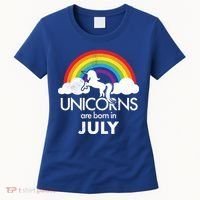 Unicorns Are Born In July Rainbow Retro Women's T-Shirt thumb 0