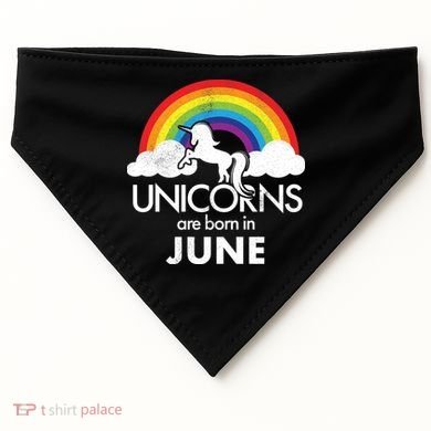 Unicorns Are Born in June USA-Made Doggie Bandana