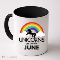 Unicorns Are Born in June Coffee Mug thumb 0