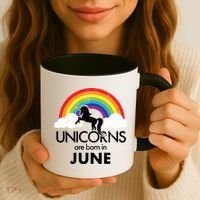 Unicorns Are Born in June Coffee Mug thumb 3