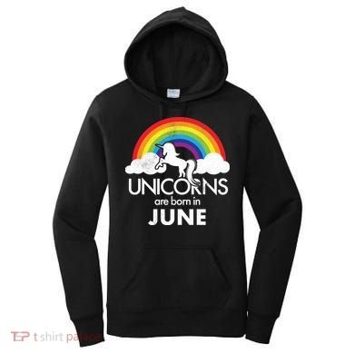 Unicorns Are Born in June Women's Hoodie