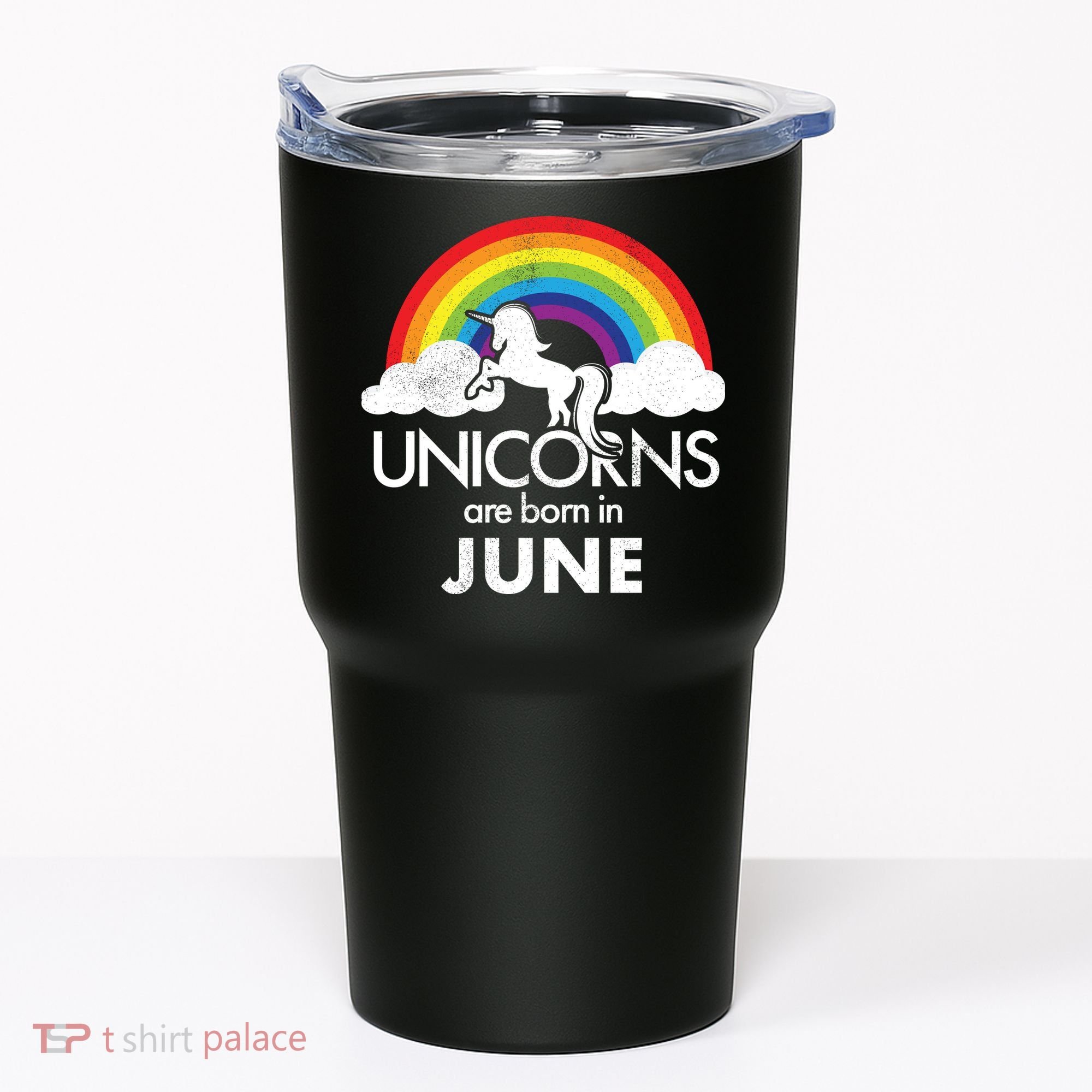 Unicorns Are Born in June Tumbler