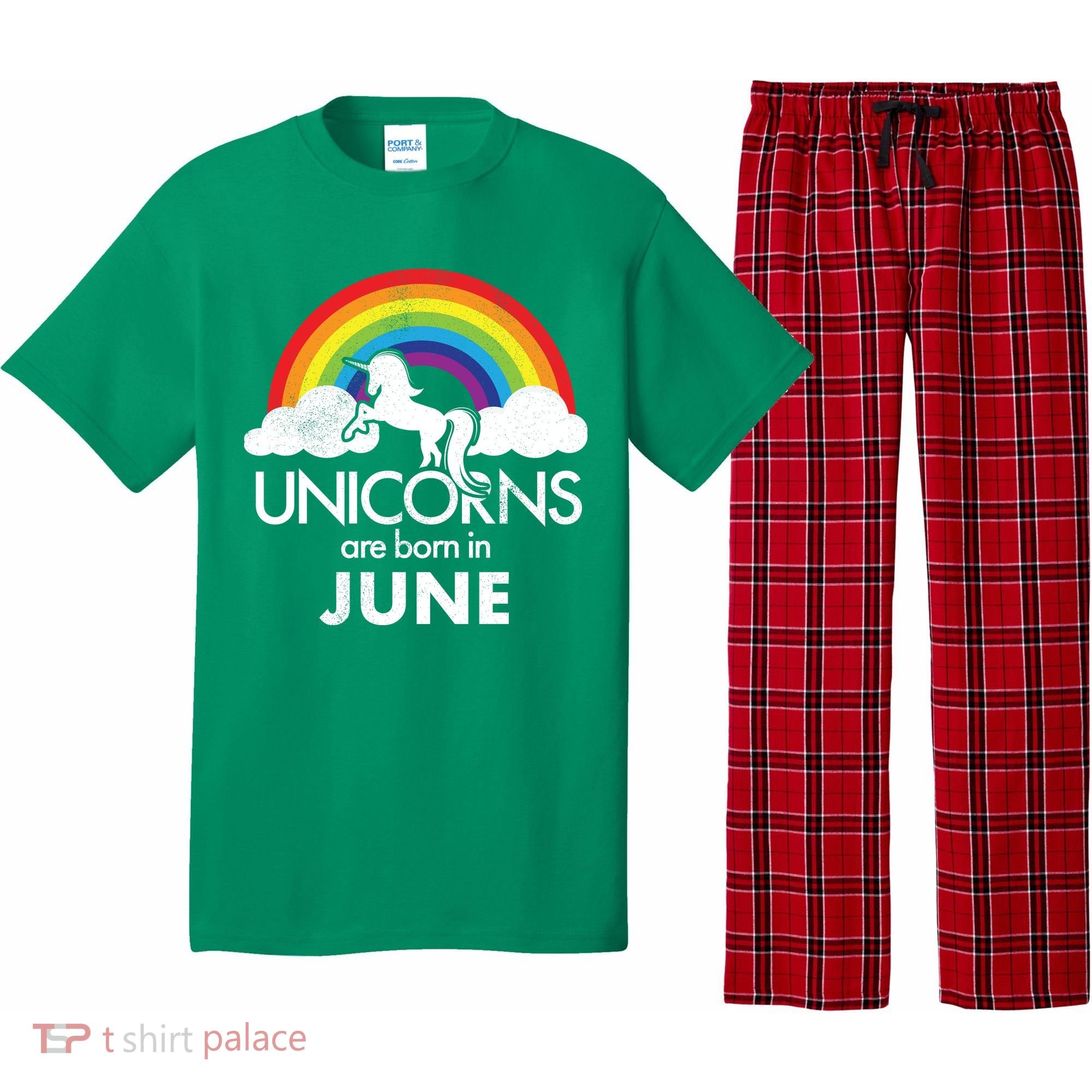Unicorns Are Born in June Pajama Set