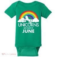 Unicorns Are Born in June Baby Bodysuit thumb 0