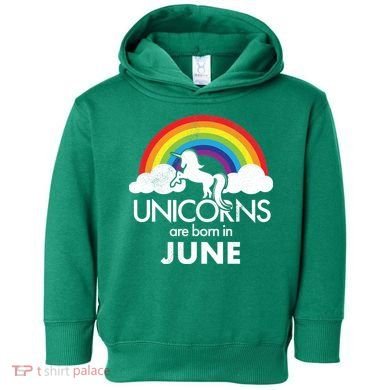 Unicorns Are Born in June Toddler Hoodie
