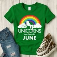 Unicorns Are Born in June Women's T-Shirt thumb 3