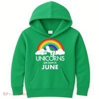 Unicorns Are Born in June Kids Hoodie thumb 0