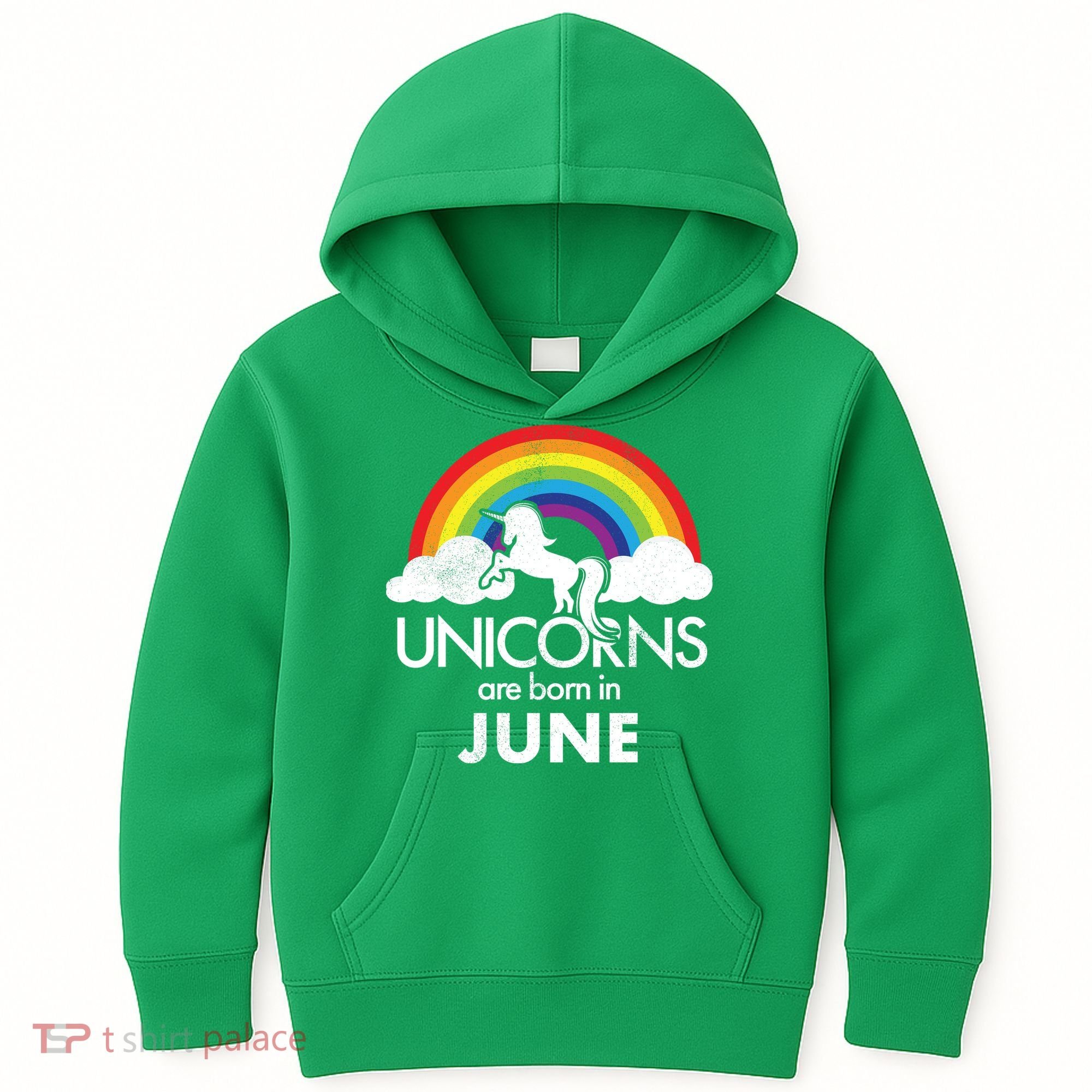 Unicorns Are Born in June Kids Hoodie