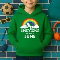 Unicorns Are Born in June Kids Hoodie thumb 2