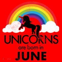 Unicorns Are Born in June Santa Hat thumb 1
