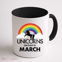 Unicorns Are Born in March Coffee Mug thumb 1