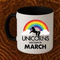 Unicorns Are Born in March Coffee Mug thumb 2
