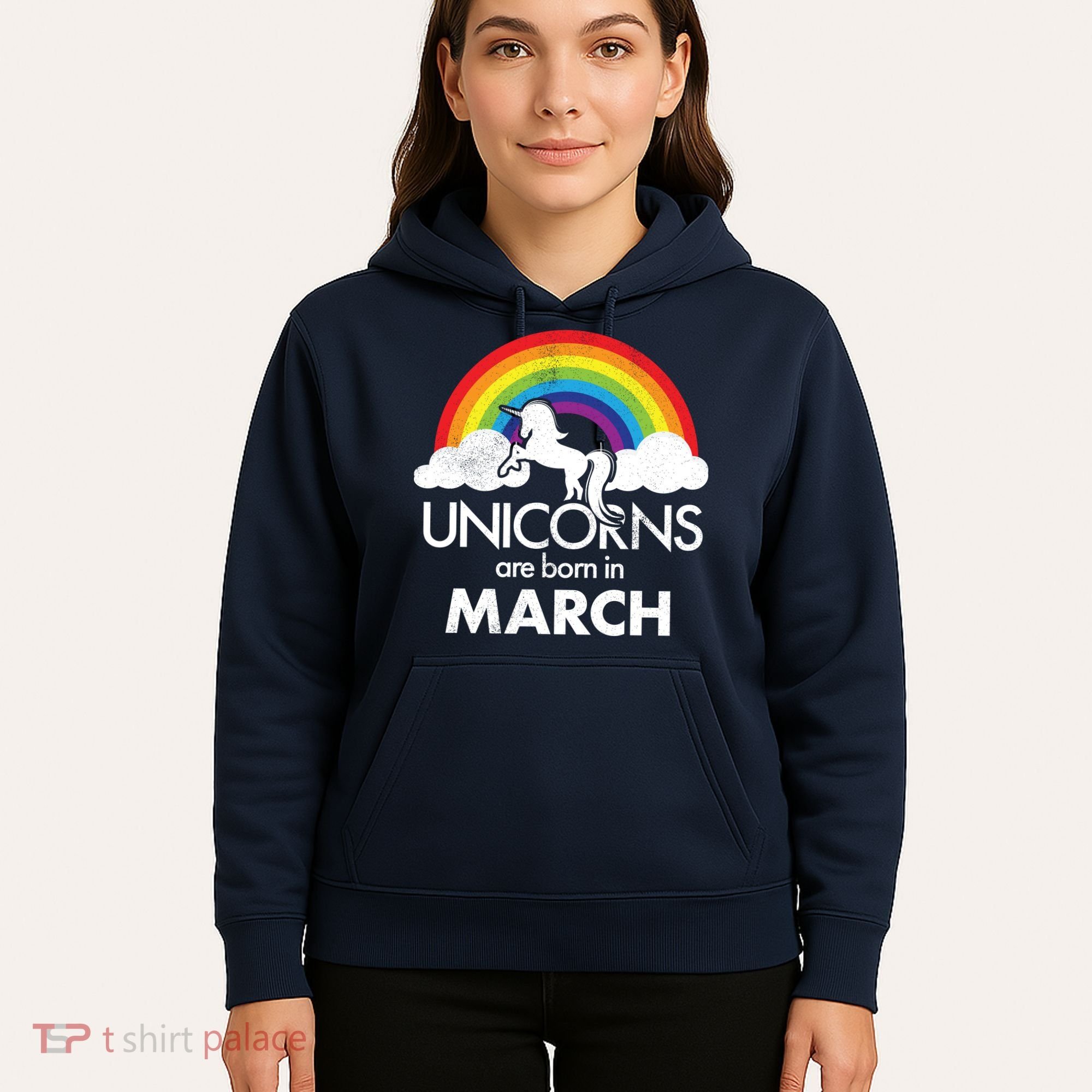 Unicorns Are Born in March Hoodie
