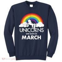 Unicorns Are Born in March Sweatshirt thumb 0