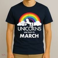 Unicorns Are Born in March T-Shirt thumb 3