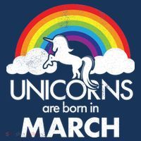 Unicorns Are Born in March Mousepad thumb 1