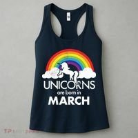Unicorns Are Born in March Women's Tank Top thumb 3
