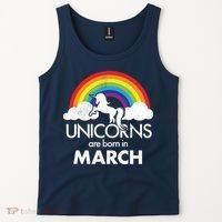 Unicorns Are Born in March Tank Top thumb 2