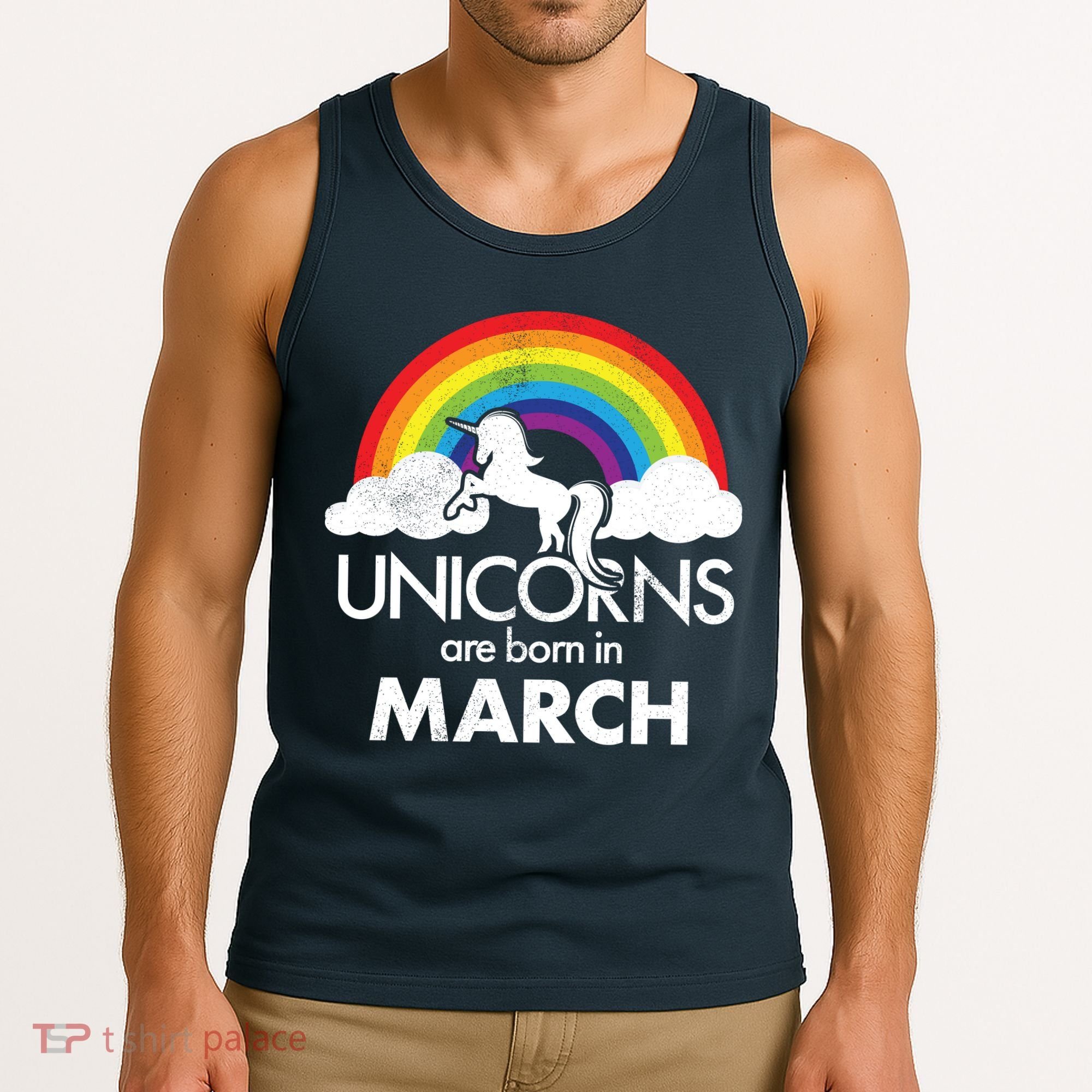 Unicorns Are Born in March Tank Top