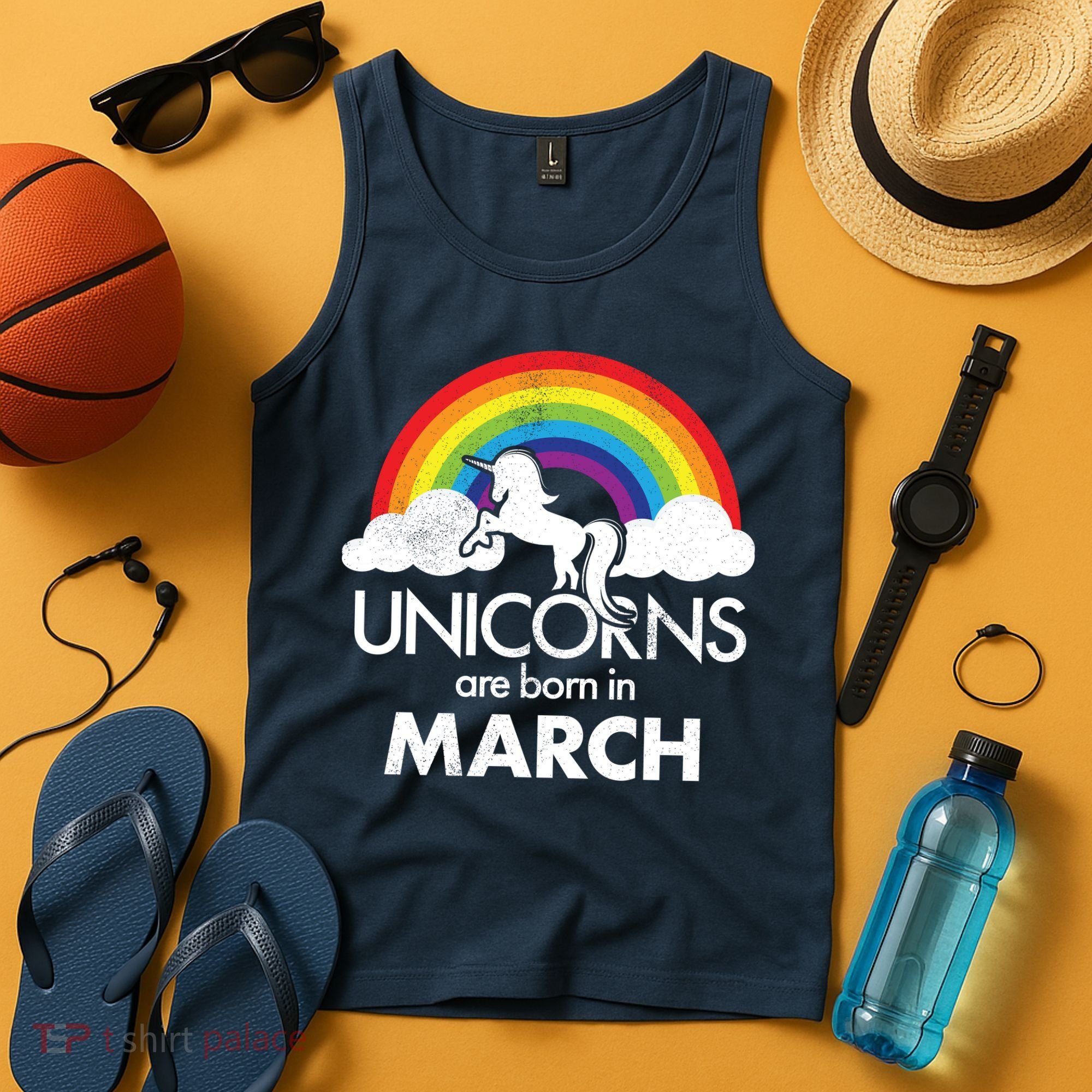 Unicorns Are Born in March Tank Top