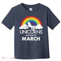 Unicorns Are Born in March Toddler T-Shirt thumb 0