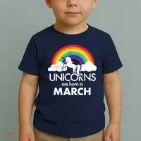 Unicorns Are Born in March Toddler T-Shirt thumb 2
