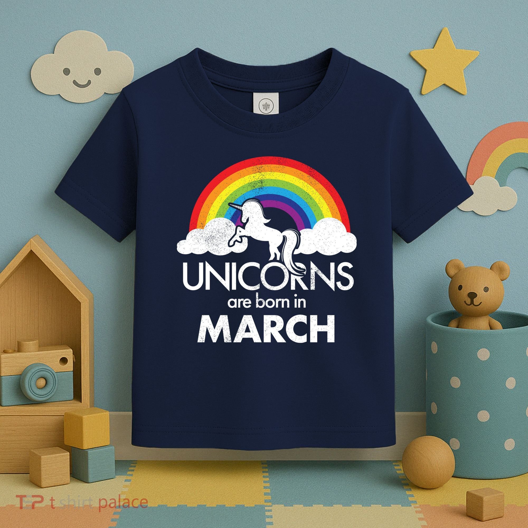 Unicorns Are Born in March Toddler T-Shirt