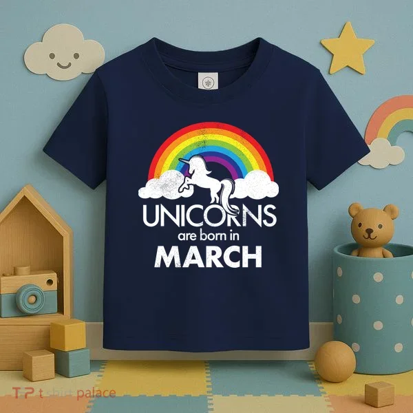 Unicorns Are Born in March Toddler T-Shirt
