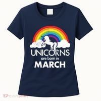 Unicorns Are Born in March Women's T-Shirt thumb 0