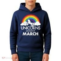 Unicorns Are Born in March Kids Hoodie thumb 4